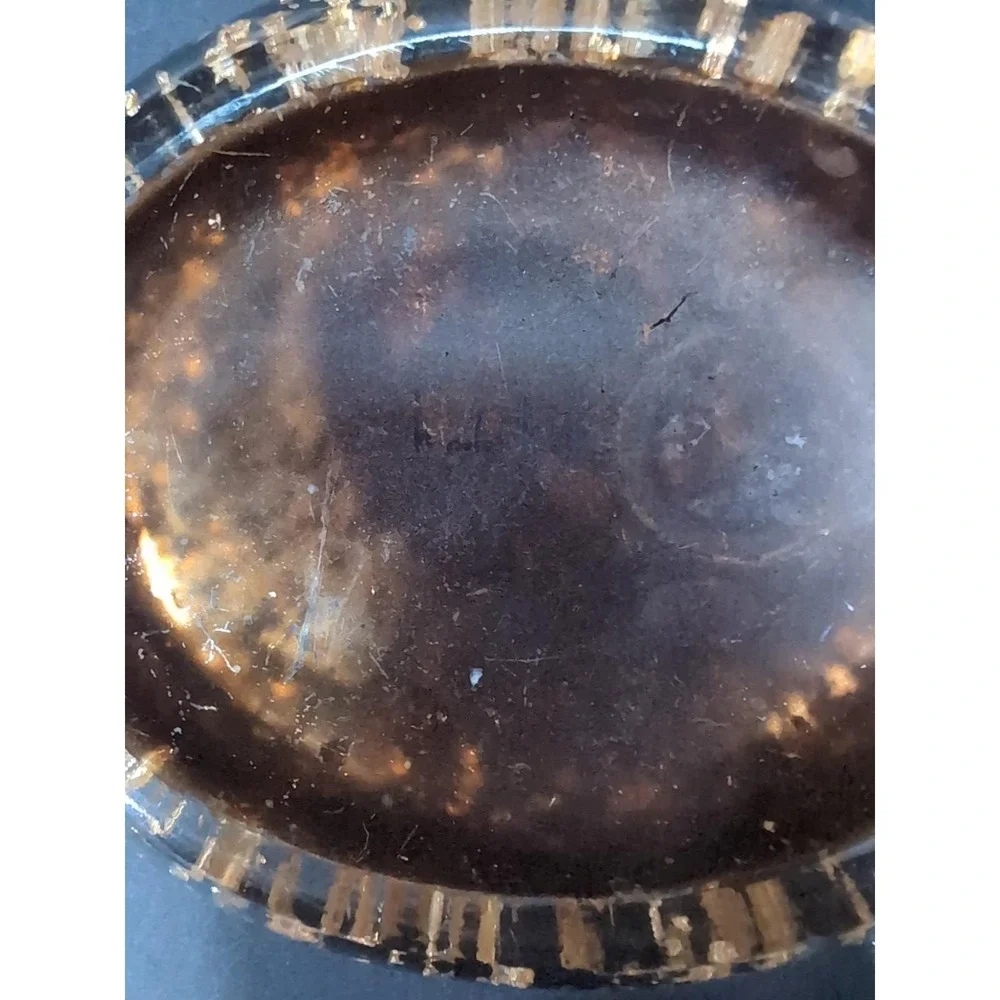 Nicole‎ Miller Copper Flake Clear Lucite Soap Holder, Gold Bathroom Accessory